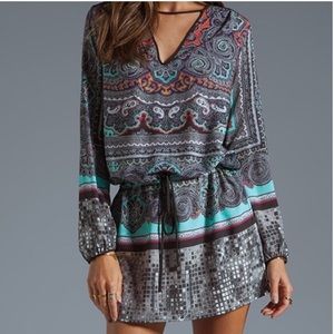 Clover canyon disco paisley tunic dress